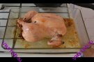 Курица фаршированная чесночным хлебом и шампиньонами
